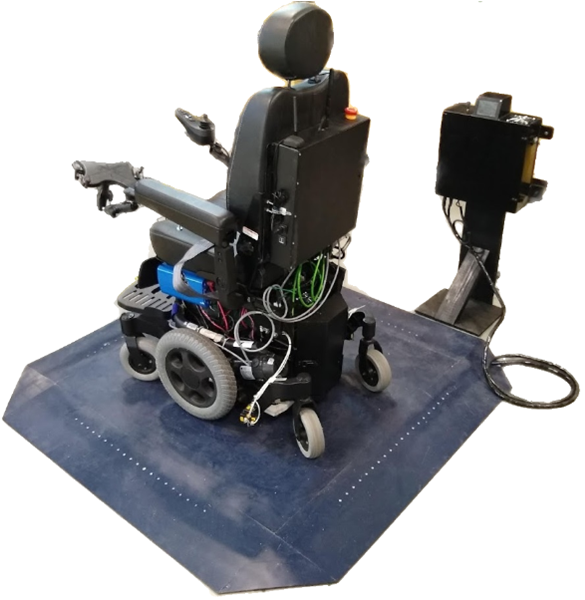 Wheelchair on wireless charging pad